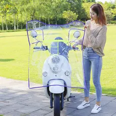 Pedal de motocicleta bateria de equitação elétrica pára-brisa dianteiro do carro inverno quatro estações pára-brisa tran