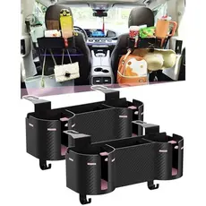Suporte De Copo Para Banco Traseiro De Encosto De Cabeça De Carro 3.7 " Com Organizador , Assento 4 Em 1 De Alta Capacid