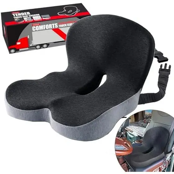 Almofada De Assento Ergonômica Com Alça Ajustável , Para Cadeira De Escritório De Espuma Viscoelástica Design Em Forma D