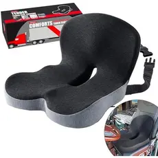 Almofada De Assento Ergonômica Com Alça Ajustável , Para Cadeira De Escritório De Espuma Viscoelástica Design Em Forma D