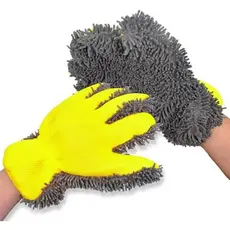 Luva De Lavagem De Carro De Microfibra Sem Arranhões , Luvas Ultramacias De Chenille Premium , Acabamento Interno Espess