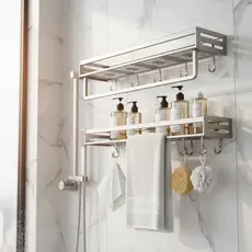 Kit 2 Suportes Prateleira Multiuso Banheiro Para Utensílios