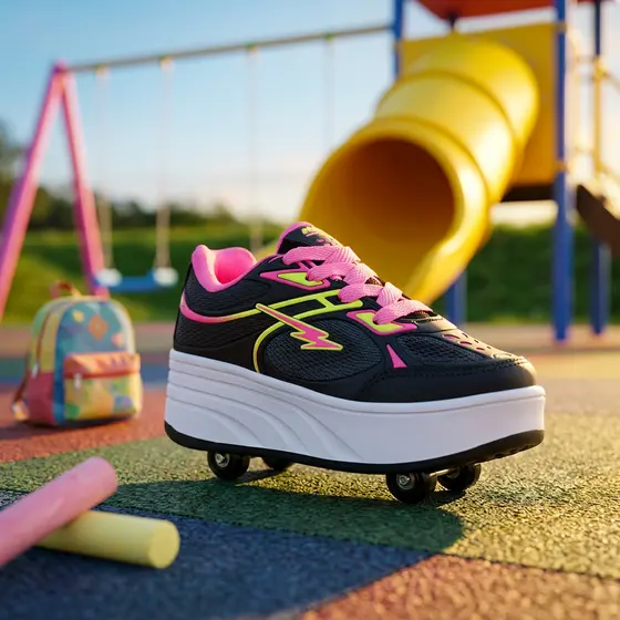 Tênis Infantil com Rodinha retrátil para meninos e meninas divertidos