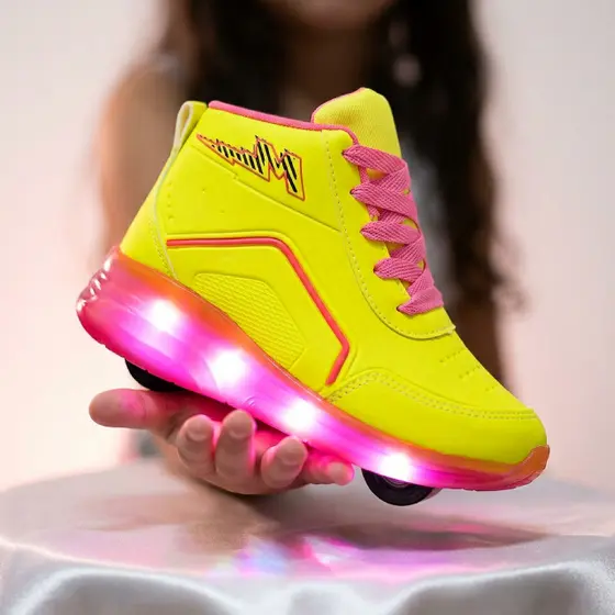 Tênis Rodinha Cano Alto Baby Masculino Feminino Oferta Relâmpago