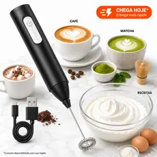 Mini Mixer Misturador Bebidas Ovos Portátil Elétrico Bateria 008