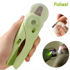 Cortador de Unhas para Cães e Gatos com Proteção LED e Lixa - Alicate Pet 14cm Aço Inoxidável - Segurança