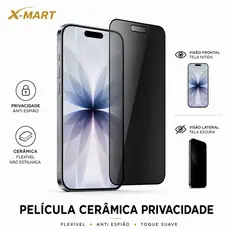 Película de Privacidade Cerâmica Fosca para iPhone 17 16 15 14 13 12 11 Anti Spy HD Proteção Tela Não Quebra
