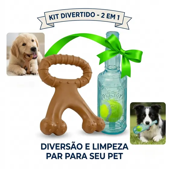 O kit de brinquedos para pets é aplicável a cães e gatos