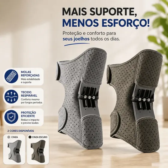 Joelheiras - Poderoso Rebote Molas, Ajustável Impulsionador, Suporte de Proteção para Esportes