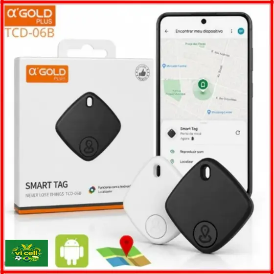 Smart Tag Rastreador Inteligente Compatível com Find Hub Google Android Anti-Perda para Chaves Pets Malas