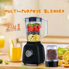 Espremedor 1.6L LIQUIDIFICADOR Doméstico 2 em 1 Moedor Máquina de Cozinha Espremedor LIQUIDIFICADOR