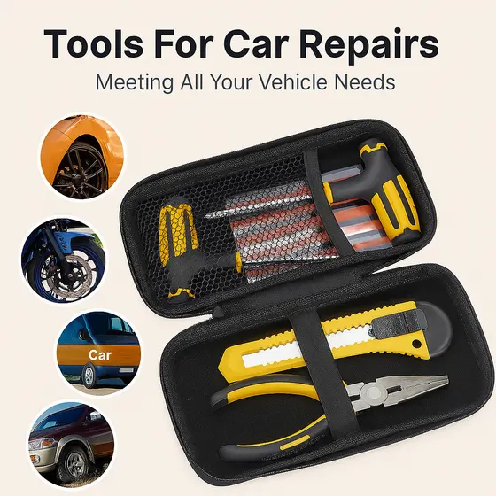 [Prático e Portátil]【ซ่อมยางได้เร็วทันใจ】Ferramenta de Reparo de Pneus/Kit de Reparo de Pneus/Ferramentas para Pneus