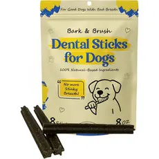 Bark & Brush Mastigáveis Dentais para Cães – Palitos Dentais Naturais para Hálito Fresco e Controle de Tártaro, Sabor Me