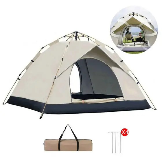 Barraca de Acampamento Automática 3-4 Pessoas - Impermeável, Ideal para Camping e Aventura