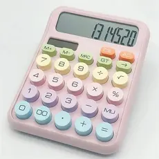 Calculadora Colorida Teclado Mecânico Morandi 12 Dígitos Mesa Escritório Escola Papelaria