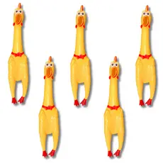 Kit 2/3/5 Galinhas Frango Borracha 31cm Mordedor Pet