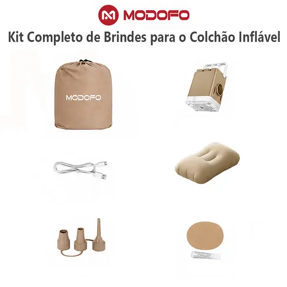 MODOFO Colchão Inflável com Kit Completo de Acessórios Incluso no Pacote Enviado Junto com o Pedido