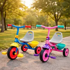 Triciclo Infantil 3 Rodas Com Pedal Cesto Menino ou Menina Até 30kg Resistente Seguro