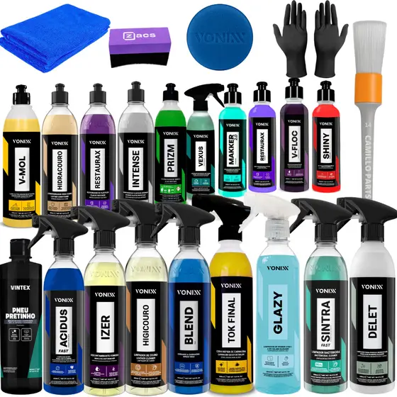 Monte Seu Kit Da Vonixx vintex zacs 500ML V FLOC V MOL GLAZY TODOS OS PRODUTOS