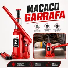 Macaco Hidráulico Tipo Garrafa 2,0 3,0 5,0 Toneladas Carro com Elevação Multiuso Automotivo Carpei