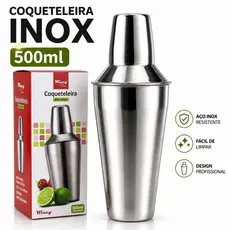 Coqueteleira de Inox para Drinks e Caipirinha 500ml