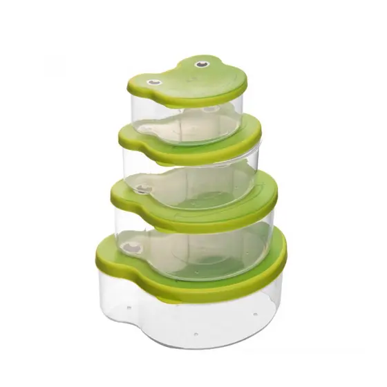 Conjunto 4 Potes para Armazenamento Sapo Plástico Lyor – Organização com Diversão!