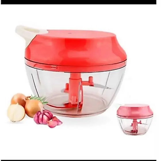 Processador de alimentos - manual - 3 Lâminas - aço Inox - 500ml - Triturador legumes verduras
