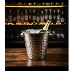 Balde Para Gelo Em Inox Para Bebidas Com Gelo 1 Litro 14 Cm