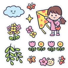 Criativo dos desenhos animados manual adesivos adesivos crianças ins estilo bonito pequenos adesivos à prova dwaterproof