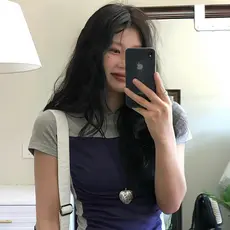 Coreano Retro prata amor pingente longo colar doce legal estilo menina quente High-End decoração novo produto Halter ace