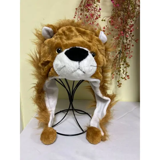 Chapéu de guaxinim atacado chapéu de Animal de desenho animado chapéu de urso Polar de pelúcia chapéu de adereços de des