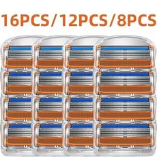 16 Peças/12 Peças de Lâminas de Barbear Fusion 5 para Homens/para Fusion