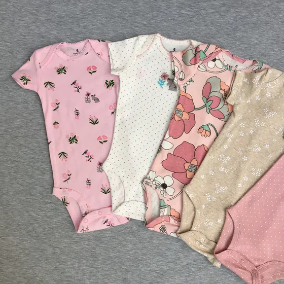 Body infantil feminino Carters / Roupa infantil feminina Carters / Body para bebê / Body infantil feminino de manga curt