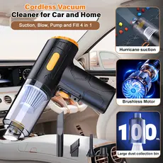 【Fácil De Usar】[Sem Fio Multiuso] Aspirador De Pó Para Carro Sem Fio 4 Em 1/Automotivo/Portátil