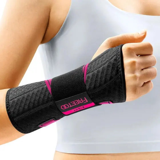 Suporte de pulso leve FREETOO, equipado com uma tala biônica para o pulso, [fácil de usar], adequado para lesões por esf