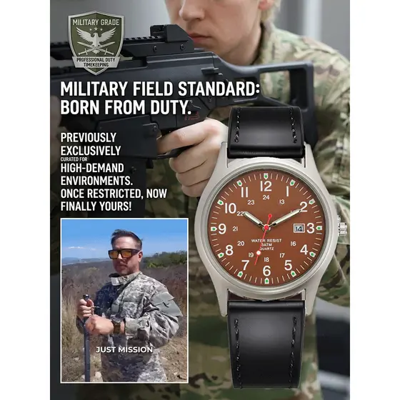 [Confiável Em Qualquer Ambiente] HFH-【Em Qualquer Ambiente】Relógio Militar/Masculino/Resistente/À Prova D'Água