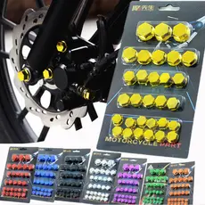 Conjunto de 30 Peças de Parafusos para Motocicleta 0.8cm/1cm/1.2cm/1.4cm, Capas Decorativas, Porcas de Cobre, Acessórios