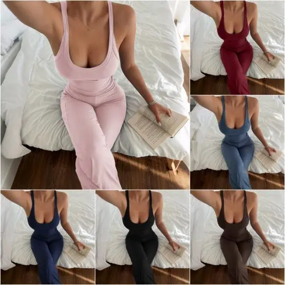 Europeu americano Cross-Border roupas femininas 2026 verão esportes Yoga estilingue colete Casual moda calças de perna l