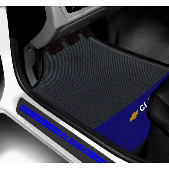 Kit Tapete E Soleira De Porta GM  Classic Universal Carro personalizado