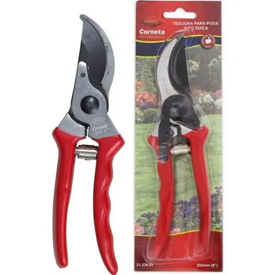 Tesoura de Poda Profissional Tipo Suíça 8" Corneta Original