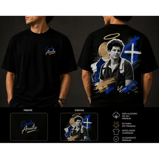 🔥 Camiseta Carlo Acutis Streetwear Premium 🔥