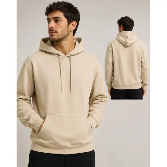 Moletom Canguru Liso Unissex Premium | Flanelado | Confortável | Preto, Bege, Branco e Marsala