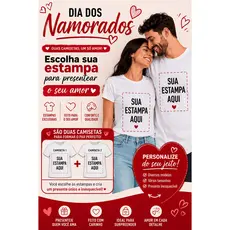 Camisetas Persolanizadas Dia Dos Namorados - 2 Camisetas - Kit