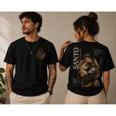 Camiseta Santo Antônio  Estampa Premium Católica Streetwear Fé Amor Caridade