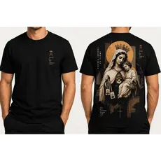 Camiseta Nossa Senhora do Carmo Católica Unissex | Estampa Premium Frente e Costas | 100% Algodão