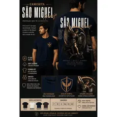 Camiseta São Miguel Arcanjo – Proteção e Fé - Quaresma - Unissex