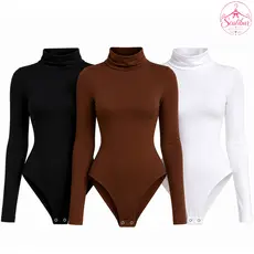 Kit Body Feminino Manga Longa Gola Alta Cacharrel Suplex Casual