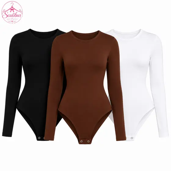 Body Feminino Manga Longa Gola Careca Suplex Premium