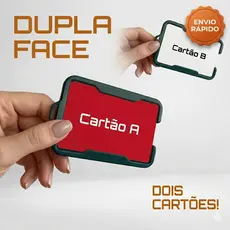 Porta Crachá Duplo Dupla-face Protetor De Crachá Rígido Reforçado