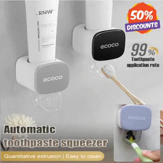 [Praticidade Diária] Organização Perfeita/Espremedor de Pasta de Dente Automático/Montado na Parede/Espremedor de Creme